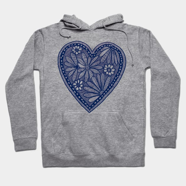 Flowers in a heart Hoodie by Puddle Lane Art